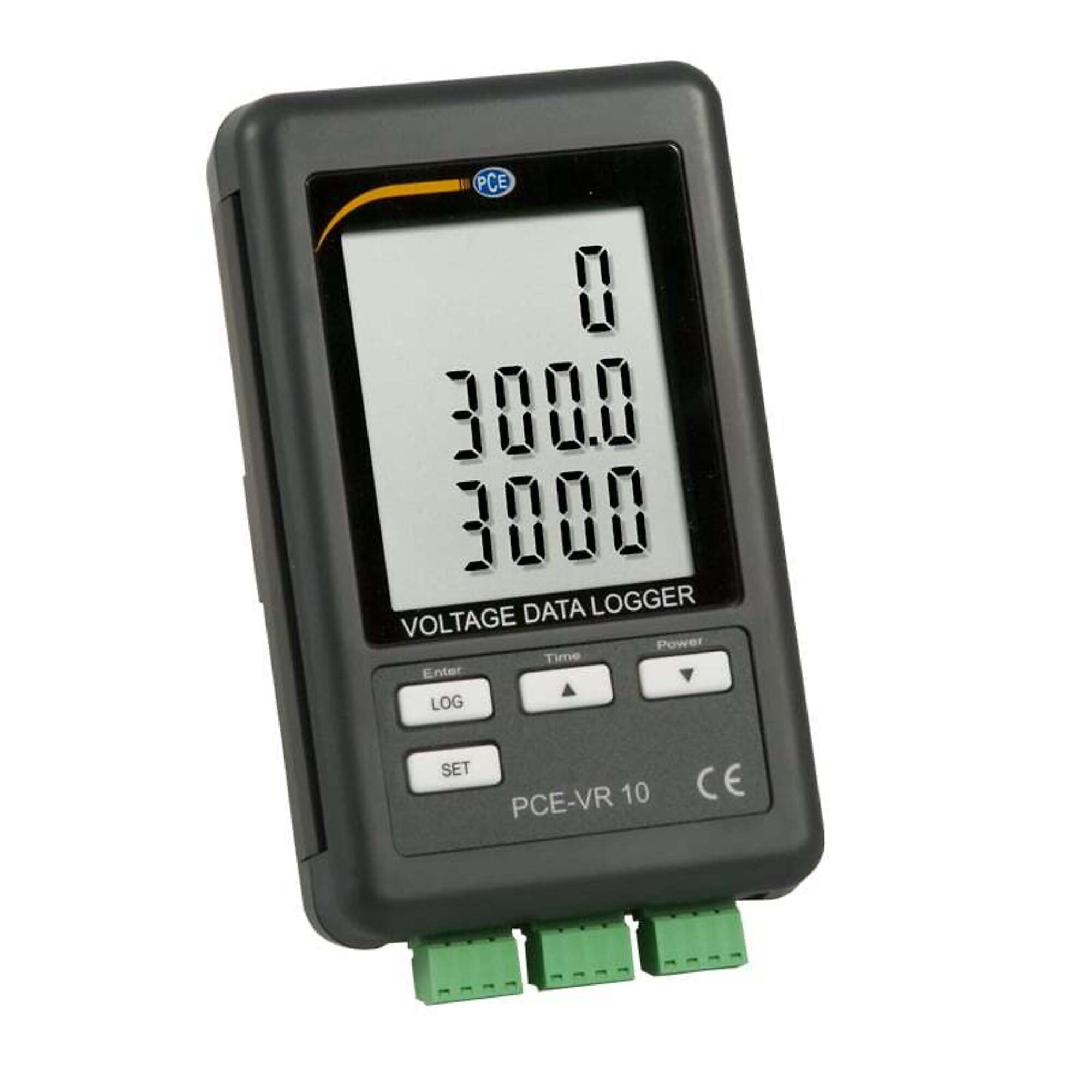 PCE Voltage Data Recorder — 3 Channels, 0–3000mV, SD Card Storage, Model# PCE-VR 10
